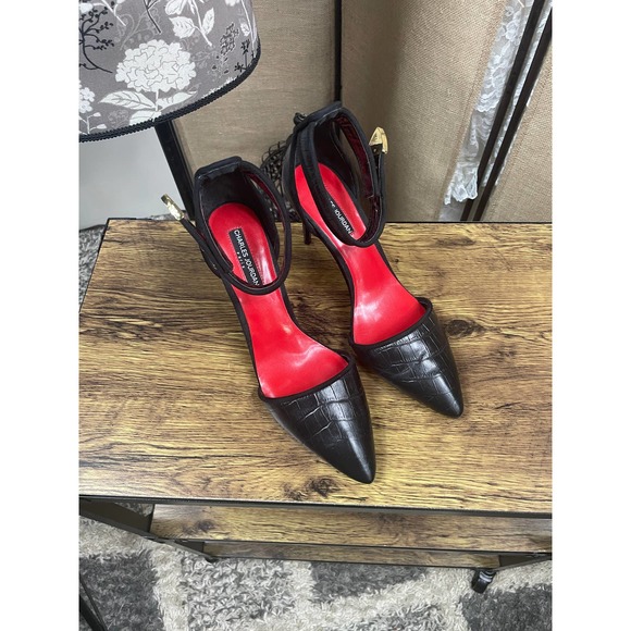 Charles Jourdan Shoes - Charles Jourdan Paris Raven Ankle Strap Black Pumps 3 1/4 heels Sz 9.5